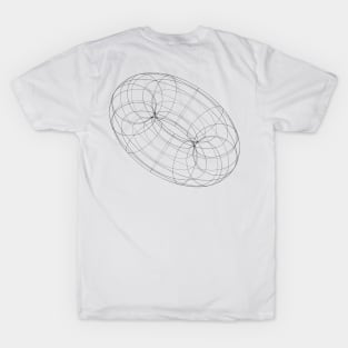 3d wireframe sphere design T-Shirt